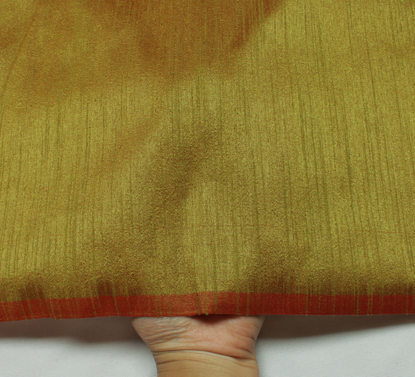 45" Green Rust Shade Blend Silk Dupioni Slub Curtain Drape Craft Fabric By Yard