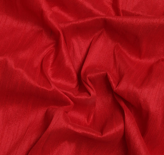 45" Red Blend Silk Dupioni Slub Curtain Drape Craft Dress Fabric By the Yard