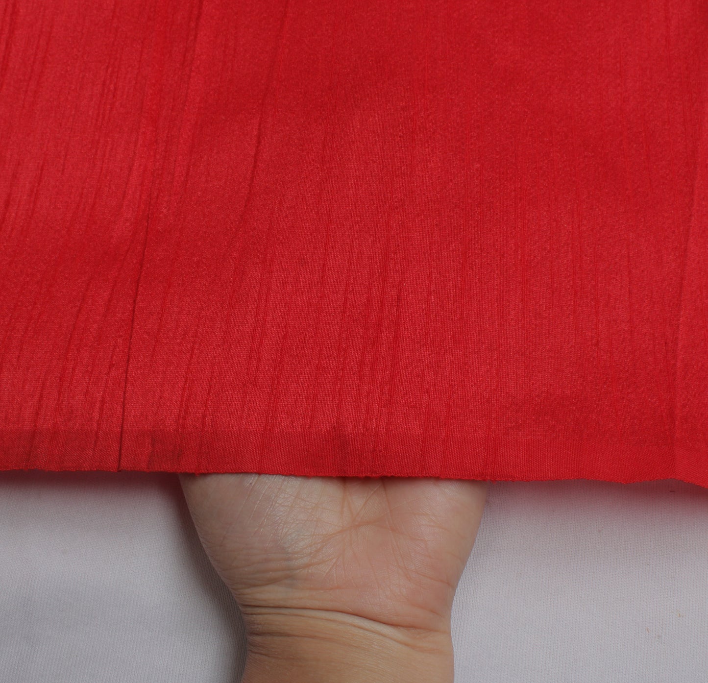 45" Red Blend Silk Dupioni Slub Curtain Drape Craft Dress Fabric By the Yard