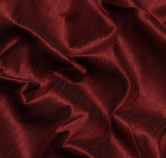 45" Maroon Blend Silk Dupioni Slub Curtain Drape Panel Craft Fabric By the Yard