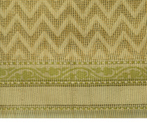 Sushila Vintage Saree Blend Cotton Super Net Printed Woven Zig Zag Sari Fabric