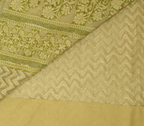 Sushila Vintage Saree Blend Cotton Super Net Printed Woven Zig Zag Sari Fabric