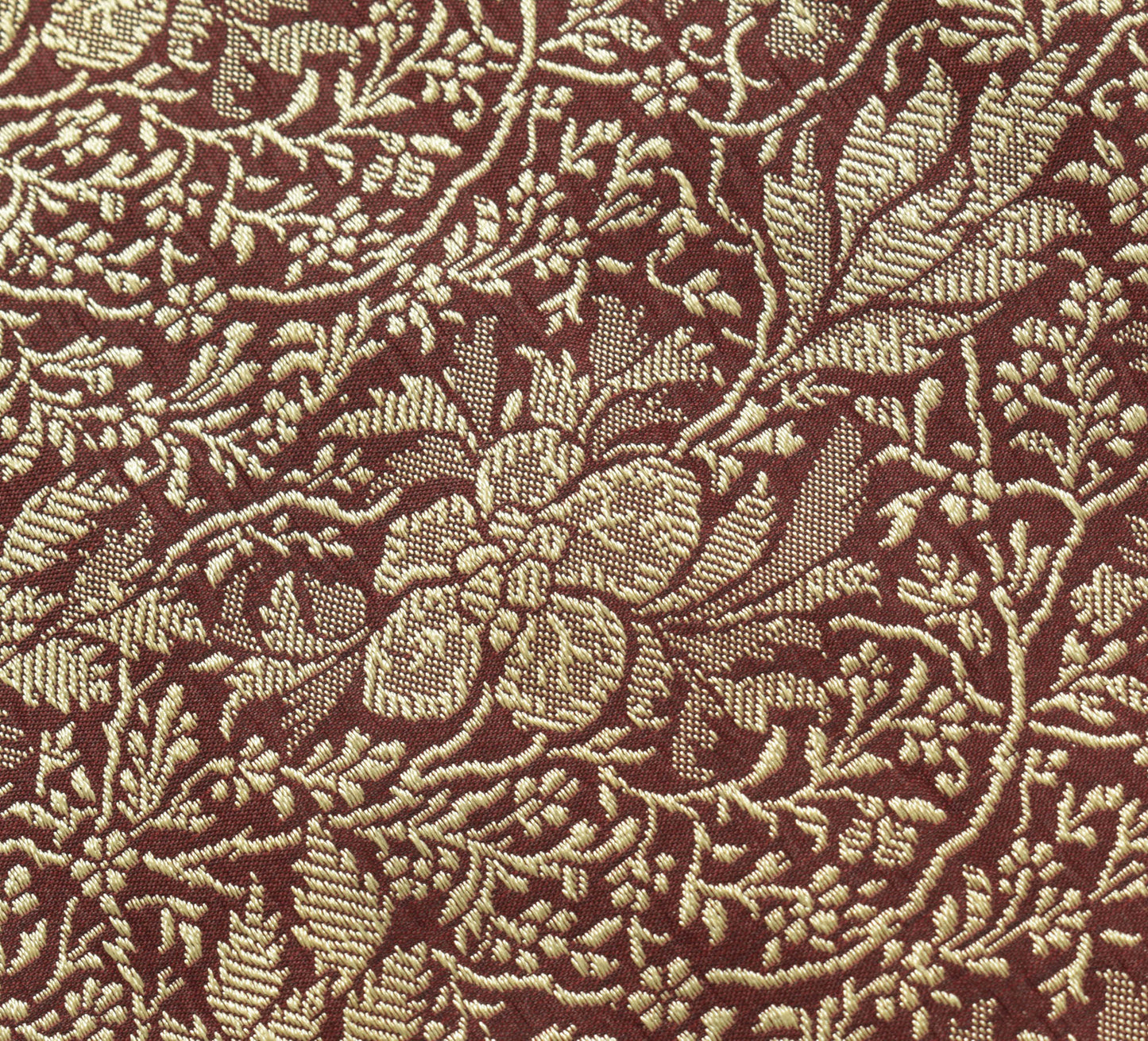 Sushila Vintage Maroon Saree Art Silk Woven Floral Pallu Border Sari 6Yds Fabric