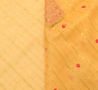 Sushila Vintage Peach Saree 100% Pure Silk Zari Woven Patch Work Beaded Fabric