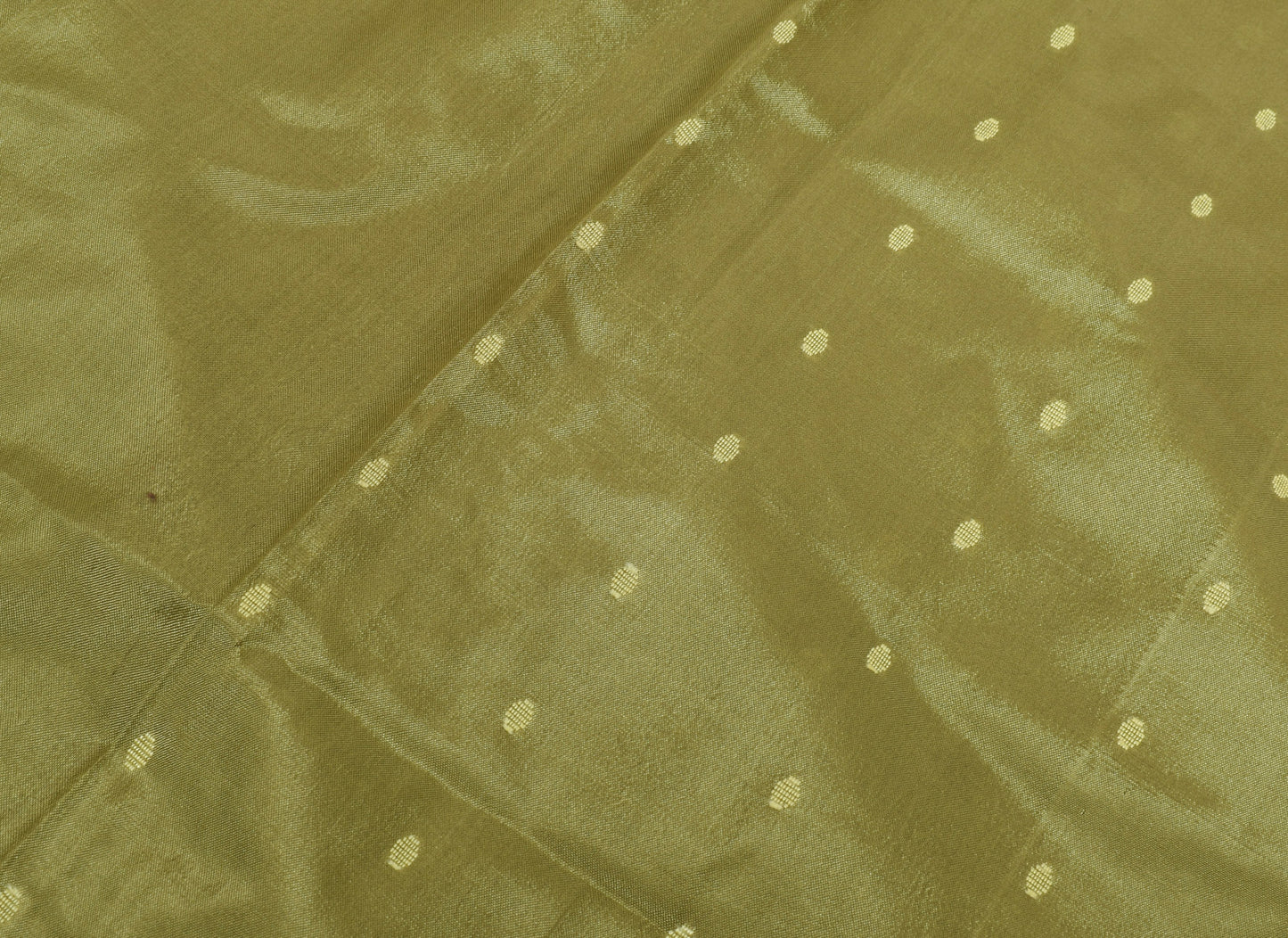 Sushila Vintage Green Saree Pure Silk Handwoven Paisley Indian Sari Craft Fabric
