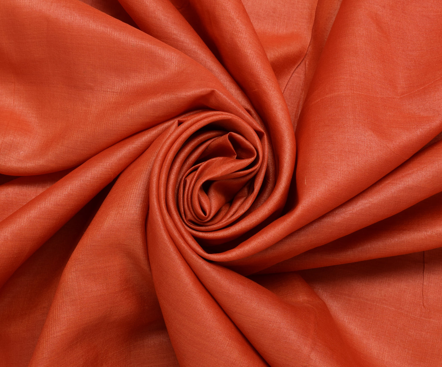 Sushila Vintage Orange Saree Puree Tussar Silk Embroidered Floral Sari Fabric