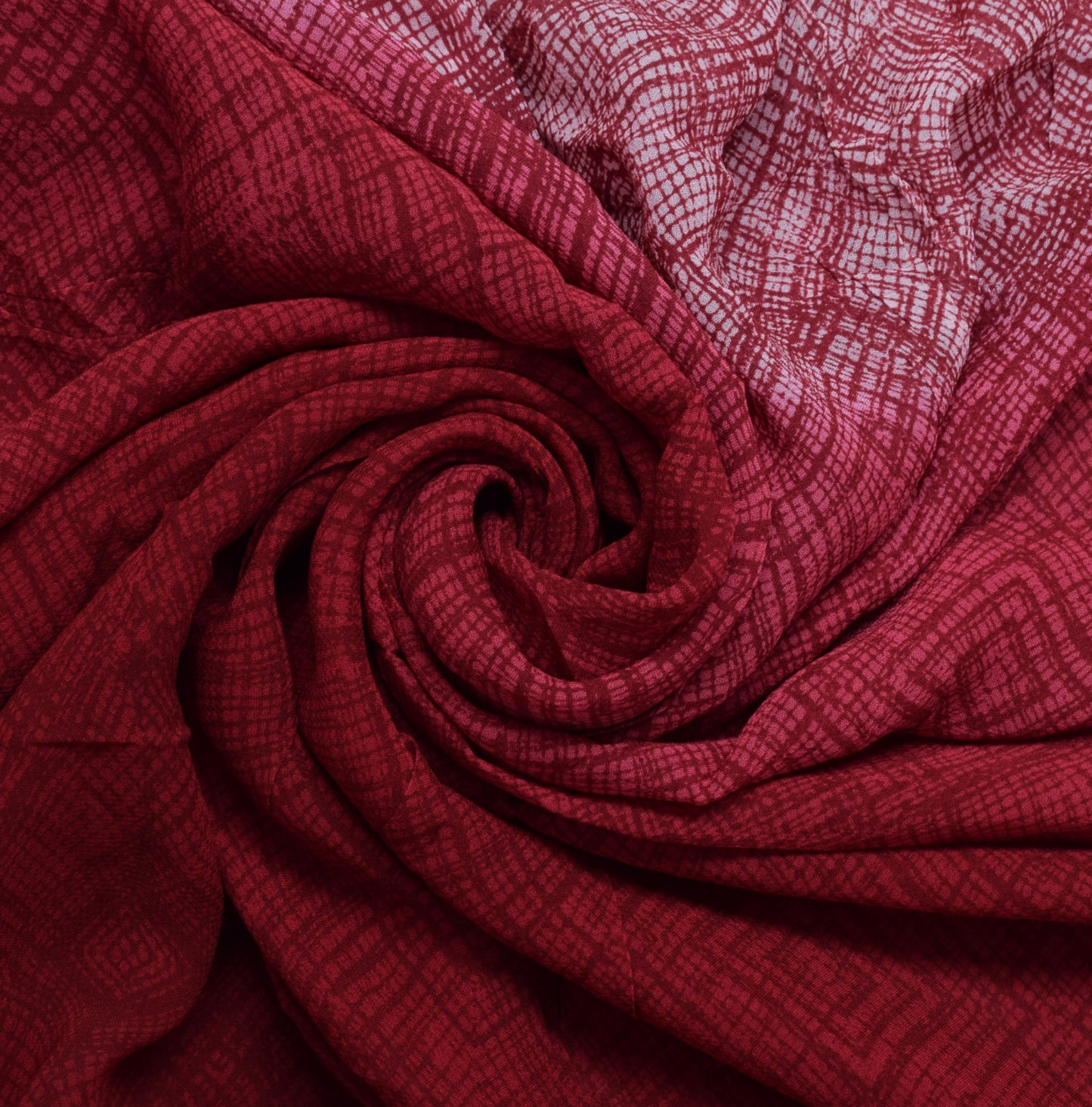 Sushila Vintage Maroon Sari Pure Georgette Printed Patch Work Border Sari Fabric
