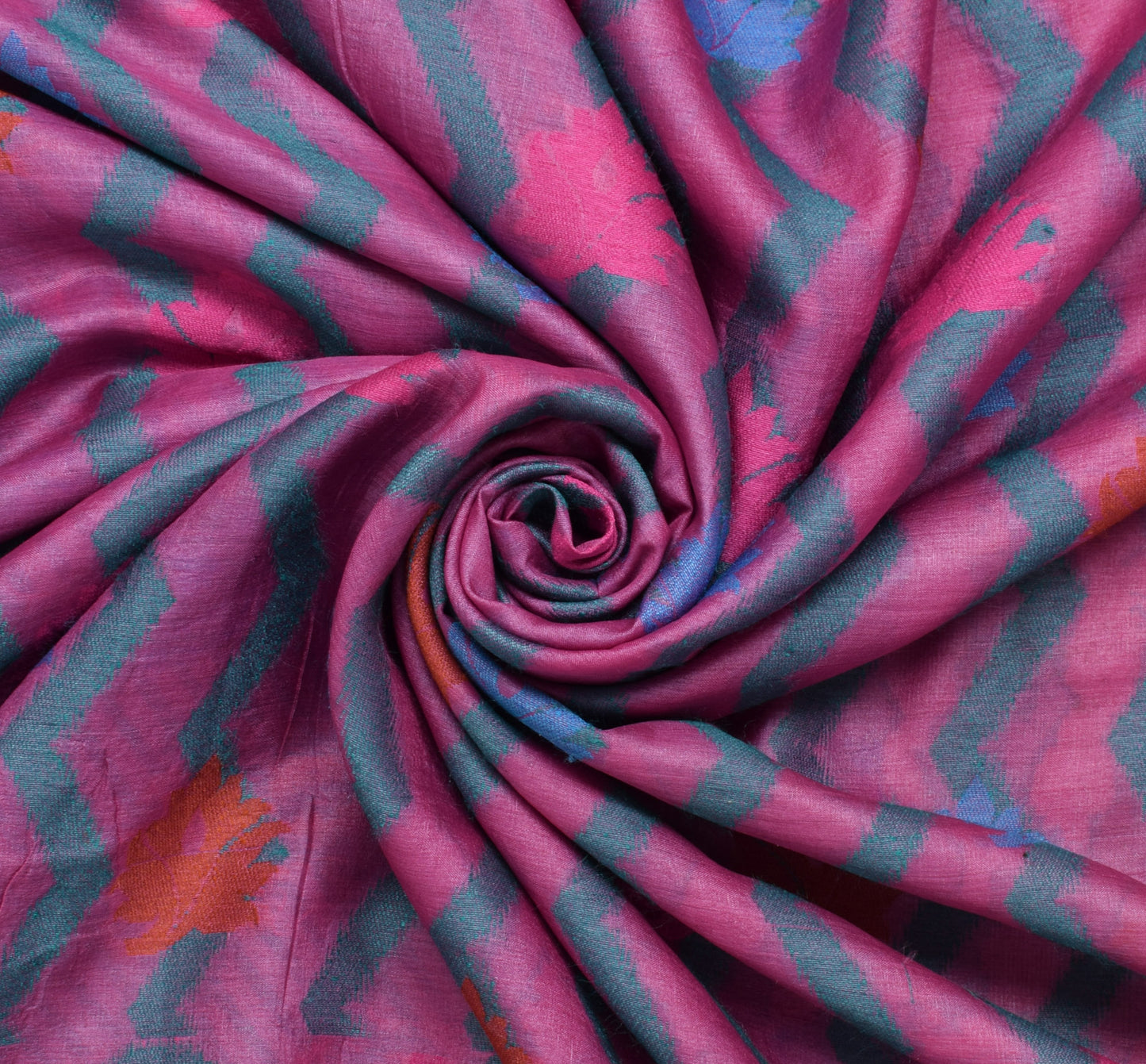 Sushila Vintage Magenta Saree 100% Pure Silk Woven Paisley Sari Craft Fabric
