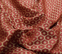 Sushila Vintage Maroon Saree 100% Pure Silk All Over Weaving Floral Sari Fabric