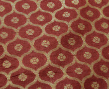 Sushila Vintage Maroon Saree 100% Pure Silk All Over Weaving Floral Sari Fabric