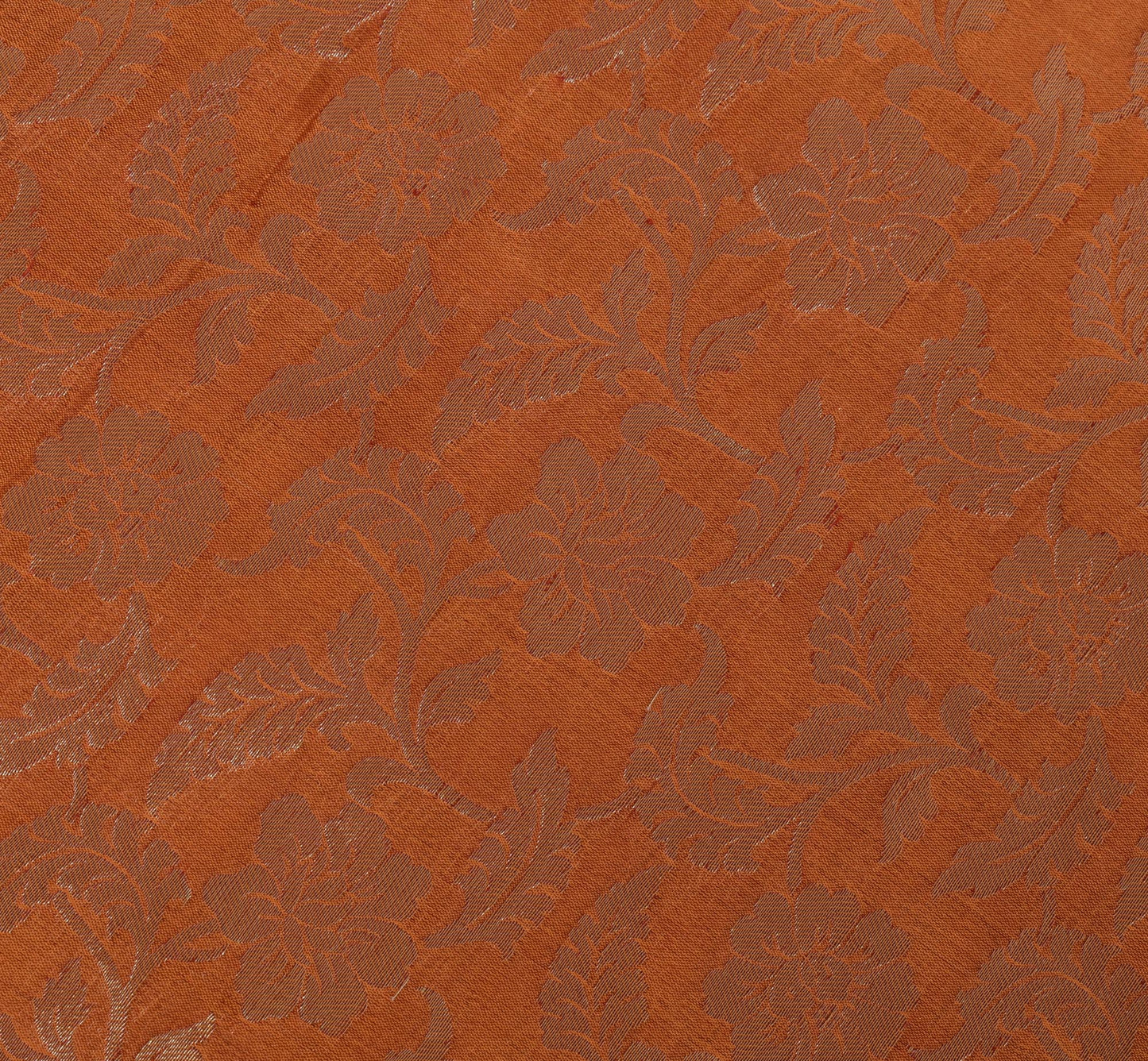 Sushila Vintage Rust HEAVY Sari Banarasi Art Silk Base Patch Work Border Sari