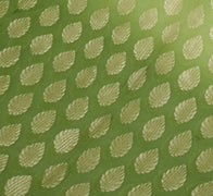 Sushila Vintage HEAVY Green Saree Pure Georgette Woven Beaded Pearl Sari Fabric