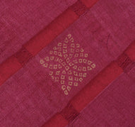 Sushila Vintage Magenta Sari Pure Silk Embroidered & Printed Paisley Sari Fabric