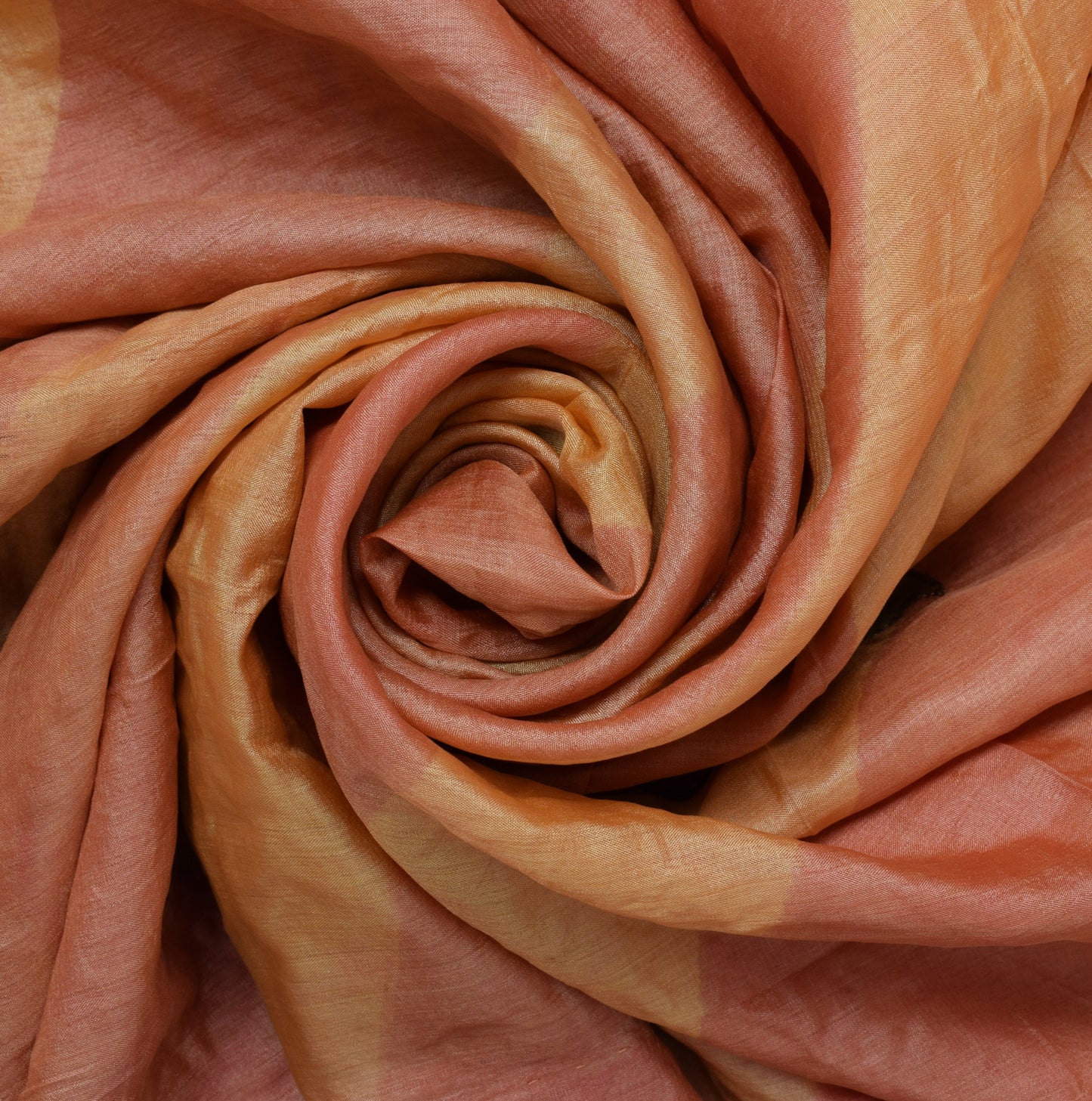 Sushila Vintage Beautiful Peach Sari Pure Silk Printed & Embroidered Sari Fabric