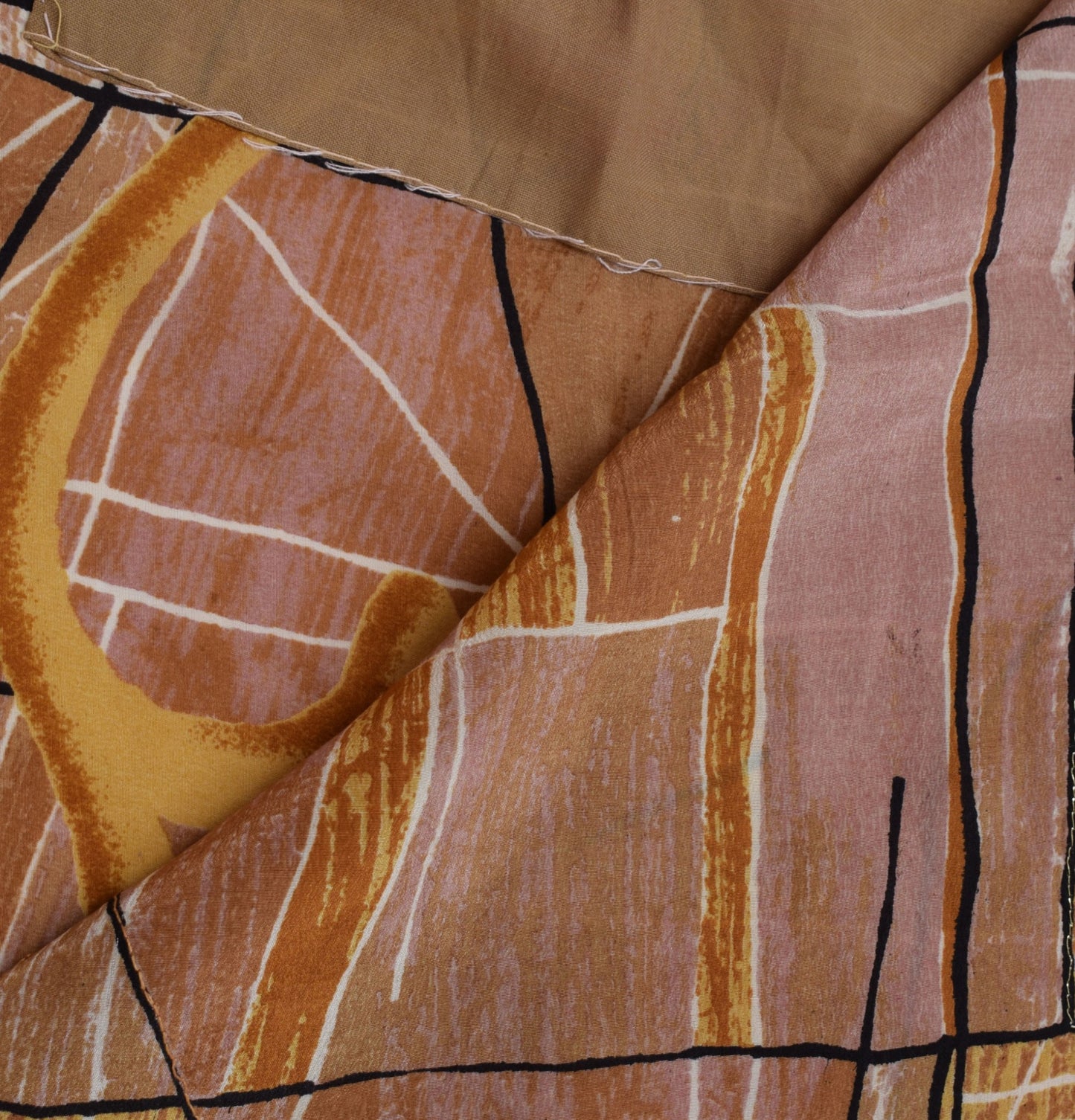 Sushila Vintage Indian Saree Pure Silk Printed & Embroidered Floral Sari Fabric