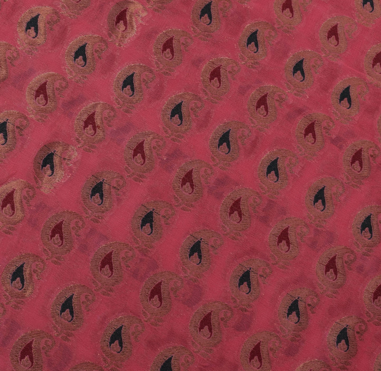 Sushila Vintage Banarasi Brocade Saree Pure Georgette HEAVY Pink 5Yd Sari Craft Fabric