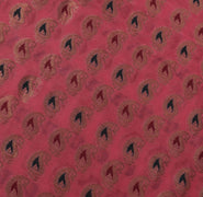 Sushila Vintage Pink Heavy Saree Pure Georgette Silk Woven Paisley Sari Fabric