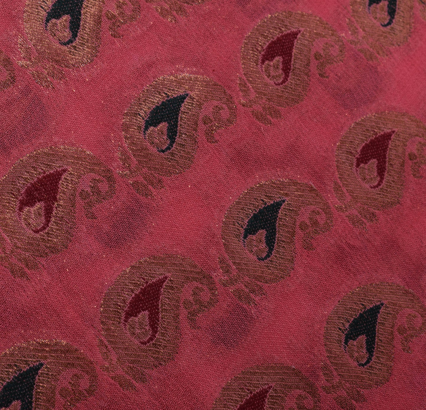 Sushila Vintage Banarasi Brocade Saree Pure Georgette HEAVY Pink 5Yd Sari Craft Fabric