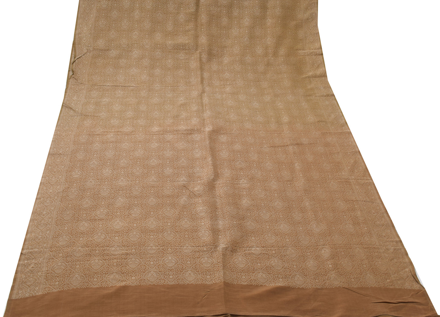 Share Sushila Vintage Green Premium Saree Pure silk Handloom HEAVY Woven Sari Fabric