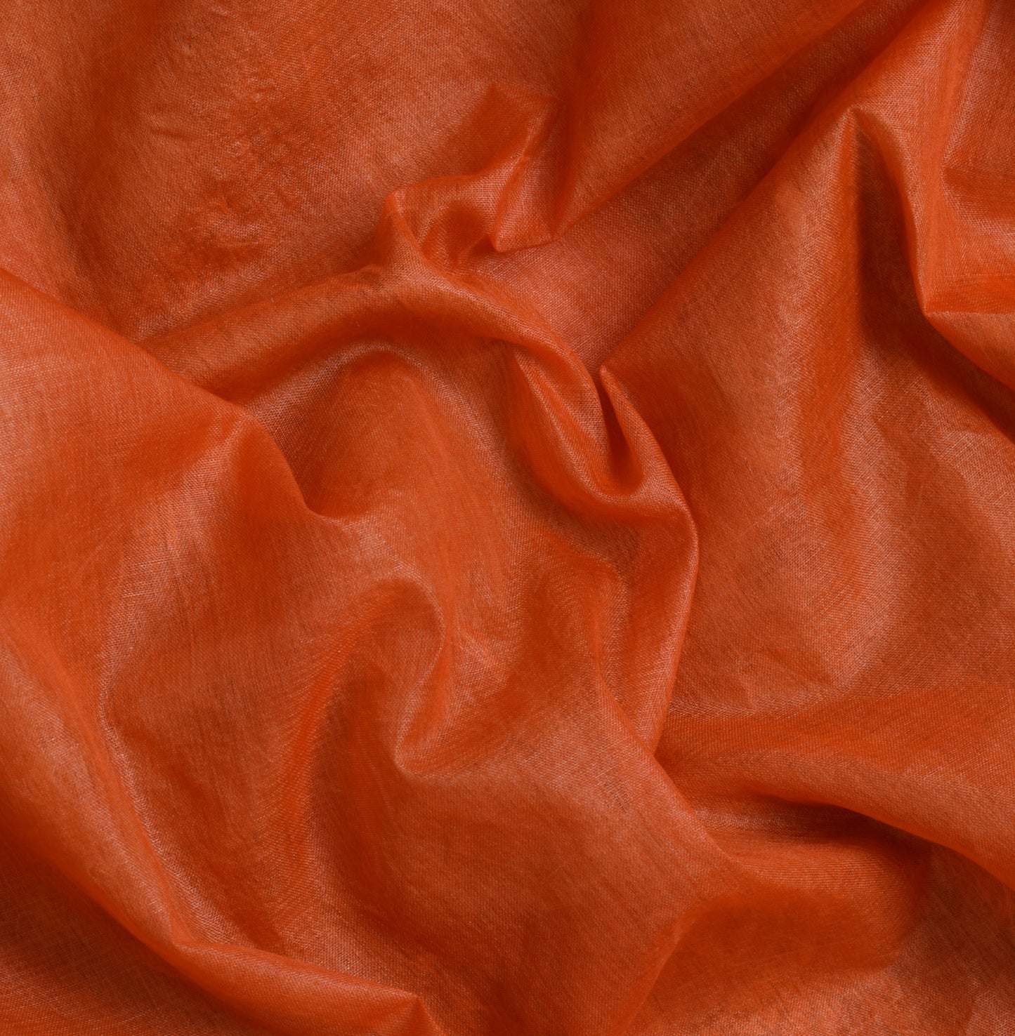 Sushila Vintage Orange Sari Pure Silk Woven & Embroidered Floral Sari 5YD Fabric