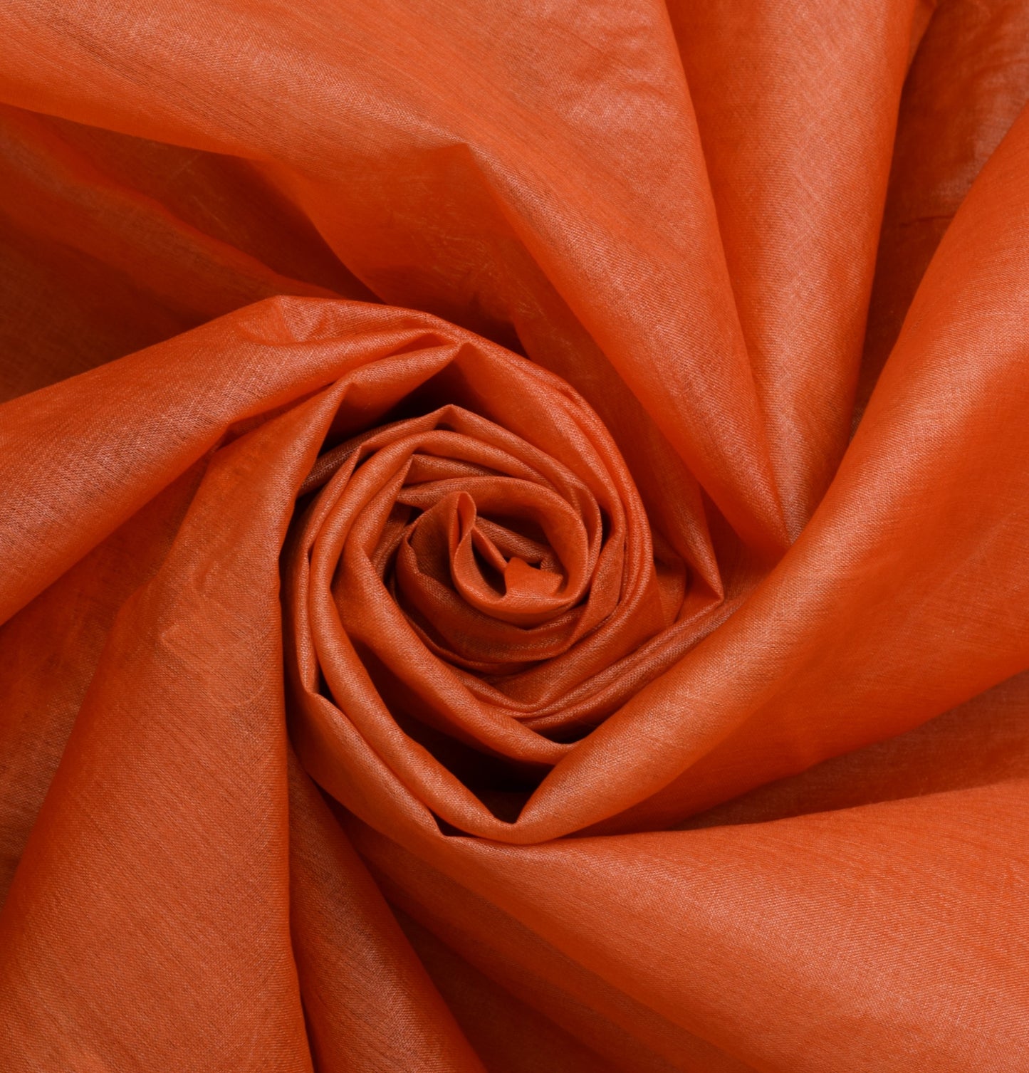 Sushila Vintage Orange Sari Pure Silk Woven & Embroidered Floral Sari 5YD Fabric