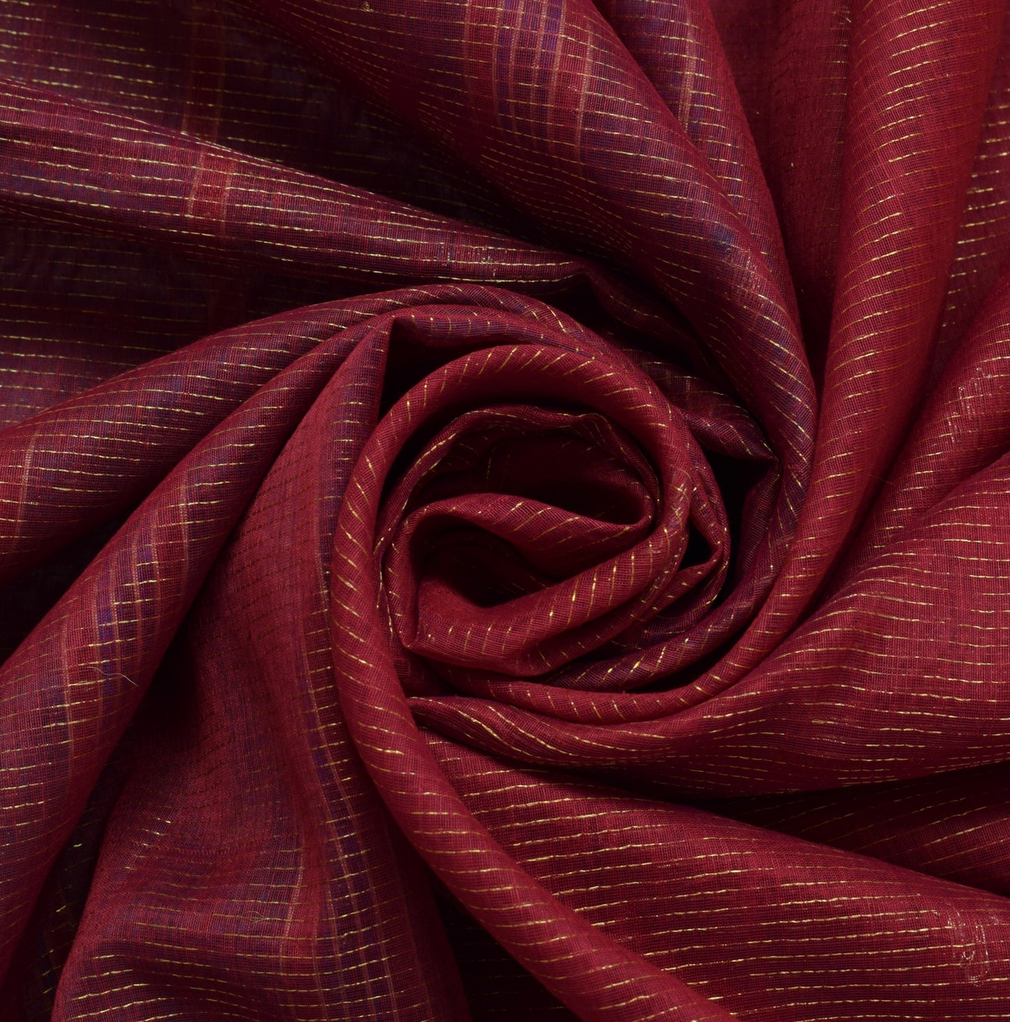Sushila Vintage Magenta Indian Saree Blend Silk Woven Sari Sheer 5 Yard Fabric