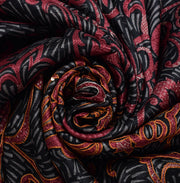 Sushila Vintage Black Saree 100% Pure Silk Printed & Embroidered Sari Fabric