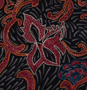 Sushila Vintage Black Saree 100% Pure Silk Printed & Embroidered Sari Fabric