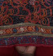 Sushila Vintage Black Saree 100% Pure Silk Printed & Embroidered Sari Fabric