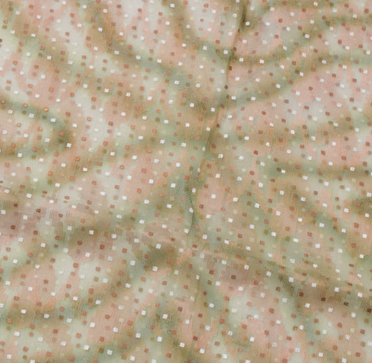 Sushila Vintage Green Saree Pure Tissue Silk Woven Indian Sari 5 Yard Fabric