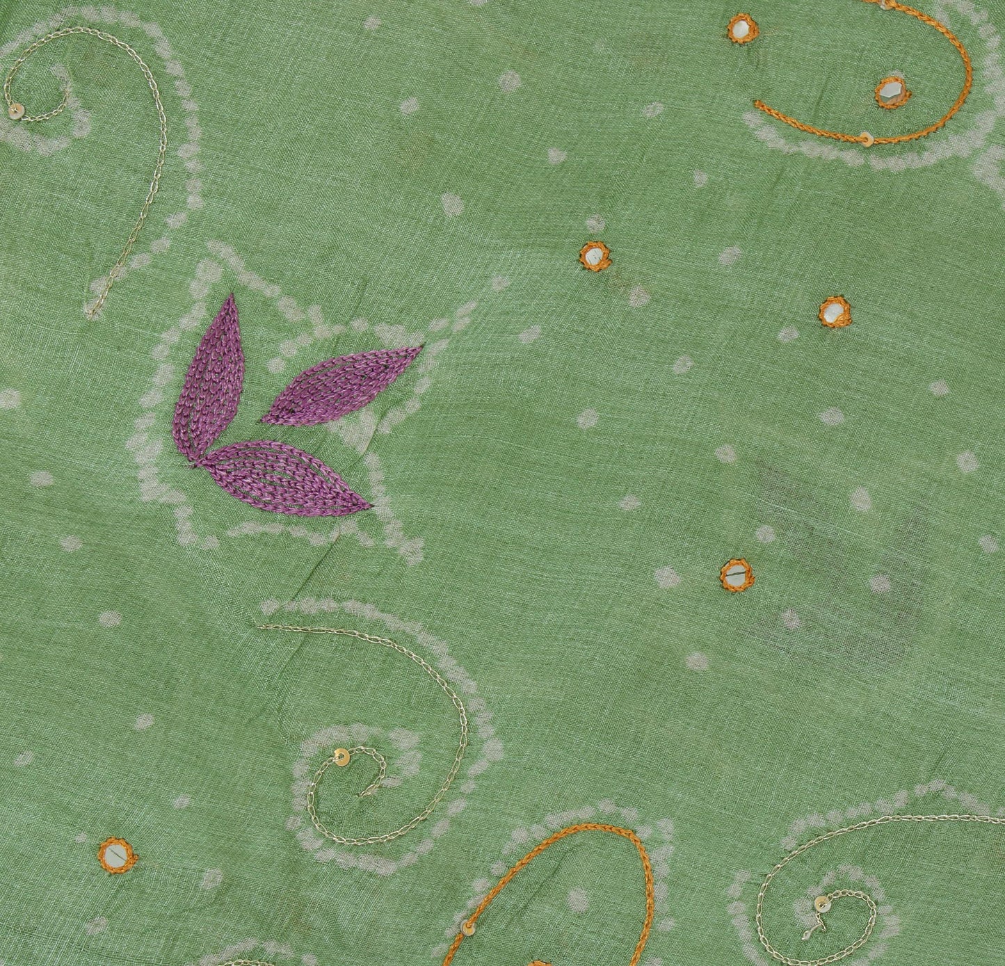 Sushila Vintage Green Saree 100% Pure Silk Woven Floral Sari 5 Yard Fabric
