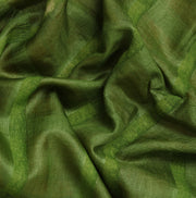 Sushila Vintage Green Saree 100% Pure Silk Embroidered Woven Sari 5 Yard Fabric