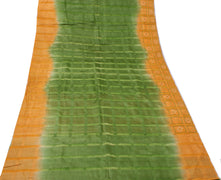 Sushila Vintage Green Saree 100% Pure Silk Embroidered Woven Sari 5 Yard Fabric