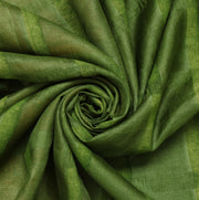 Sushila Vintage Green Saree 100% Pure Silk Embroidered Woven Sari 5 Yard Fabric