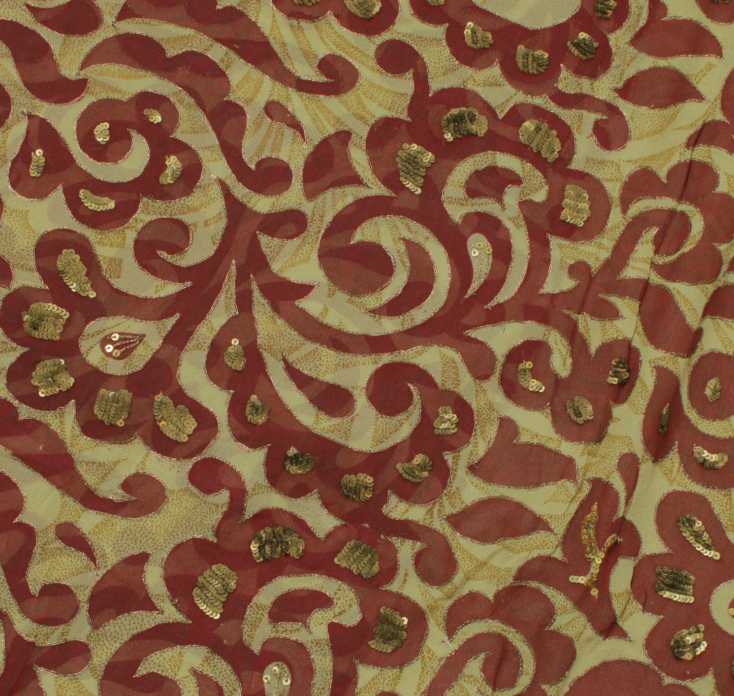 Sushila Vintage Green HEAVY Saree Pure Georgette Silk Printed Sari Craft 5 Yard Fabric