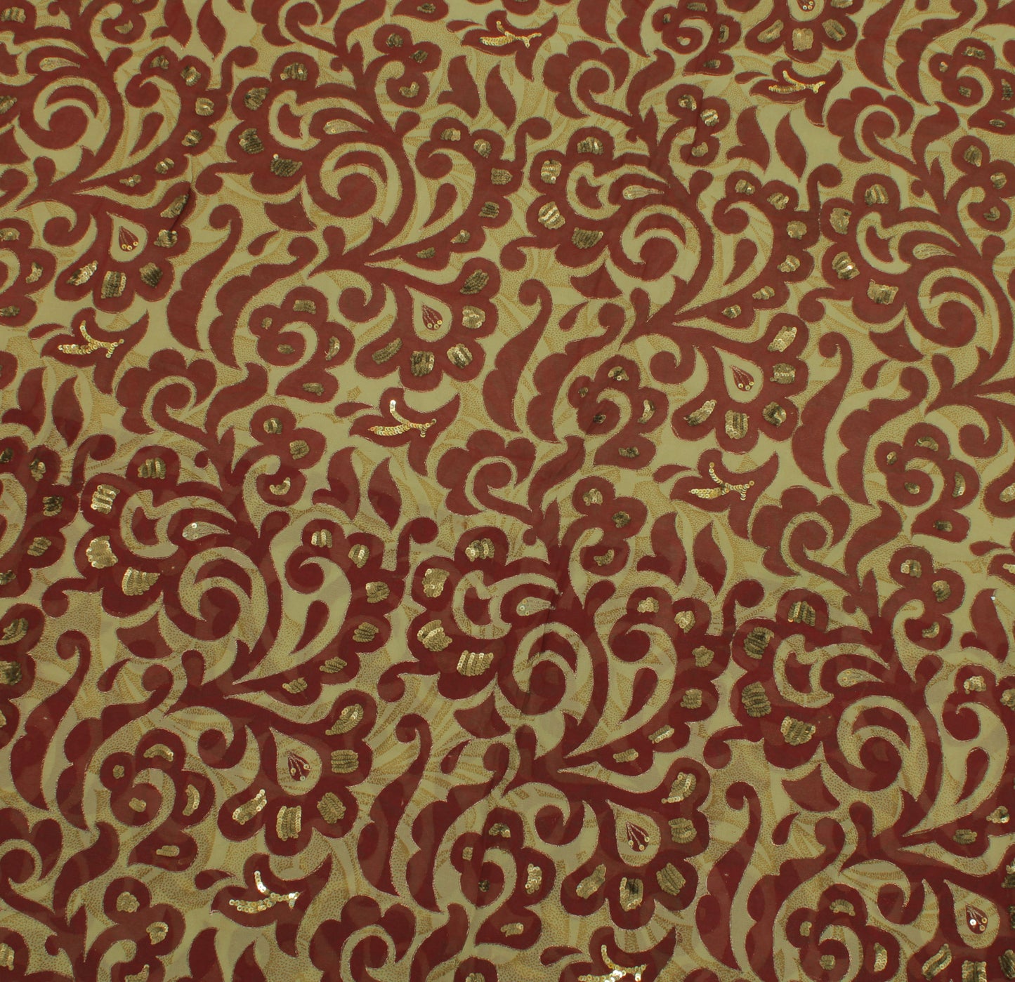 Sushila Vintage Green HEAVY Saree Pure Georgette Silk Printed Sari Craft 5 Yard Fabric