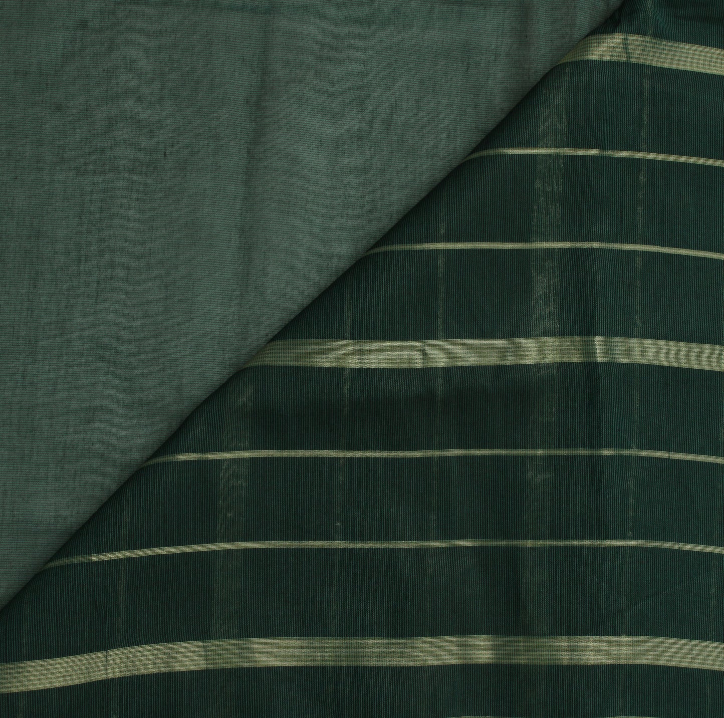 Sushila Vintage Green Indian Saree Blend Silk Woven Sari Craft 5 Yard Fabric