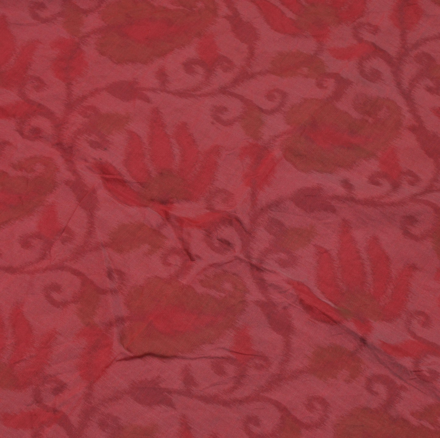 Sushila Vintage Peach Saree Blend Silk Woven & Embroidered Floral Sari Craft Fabric