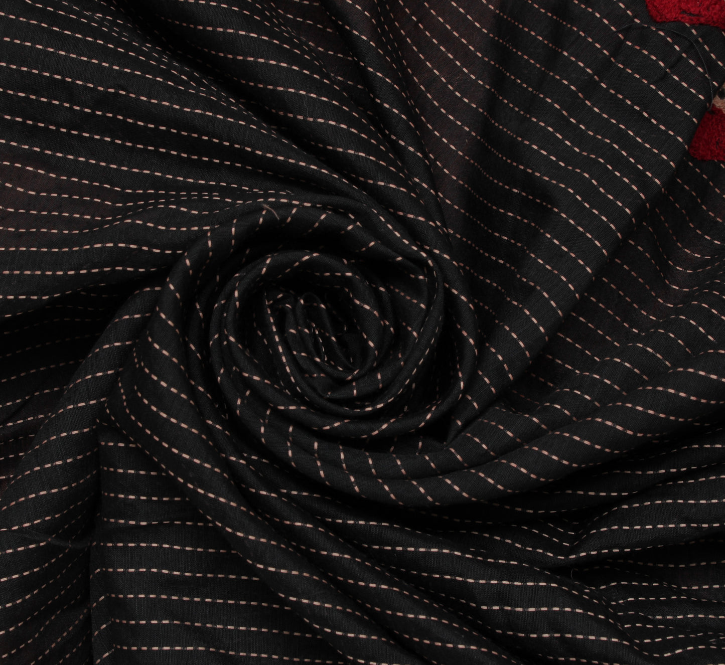 Sushila Vintage Peach Saree Blend Silk Woven & Embroidered Floral Sari Craft Fabric