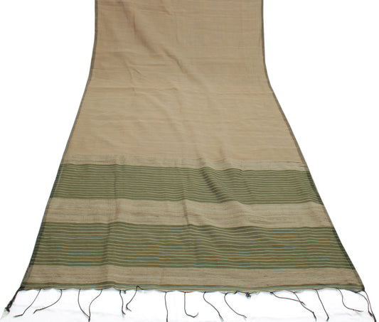 Sushila Vintage Indian Saree Blend Cotton Woven Sari Decor Craft 5 Yard Fabric