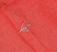 Sushila Vintage Peach Indian Saree Pure Silk Zari Embroidered Floral Sari Fabric