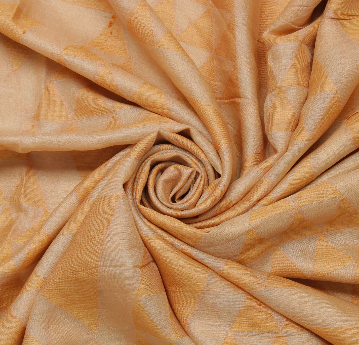 Sushila Vintage Cream Indian Saree  Pure Tussar Silk Woven Abstract Sari 5 Yard Fabric