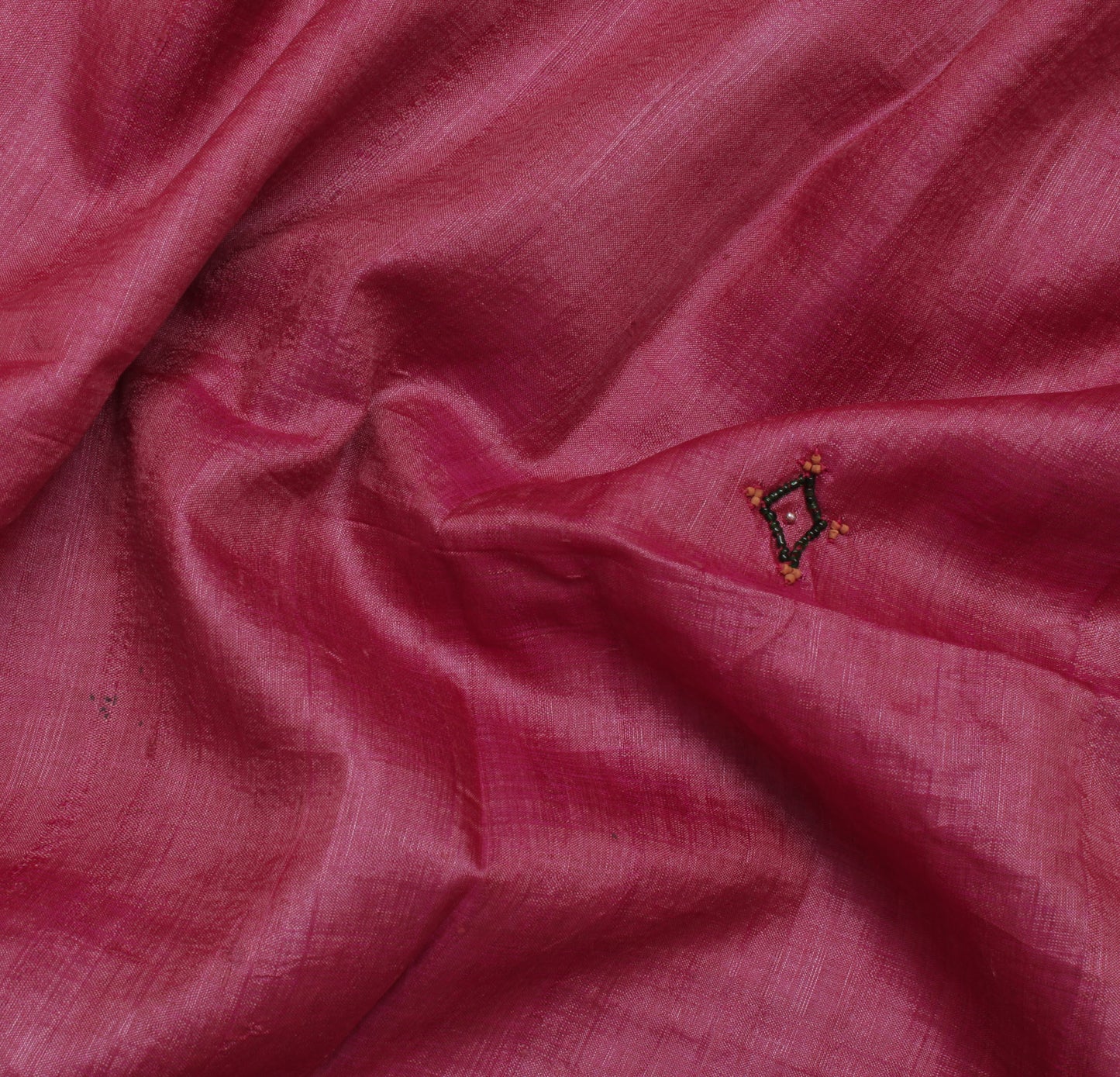 Sushila Vintage Pure Tussar Silk Saree Embroidered Patch Work Sari Craft Fabric