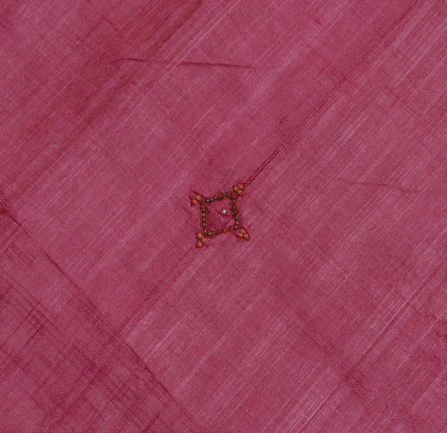 Sushila Vintage Pure Tussar Silk Saree Embroidered Patch Work Sari Craft Fabric