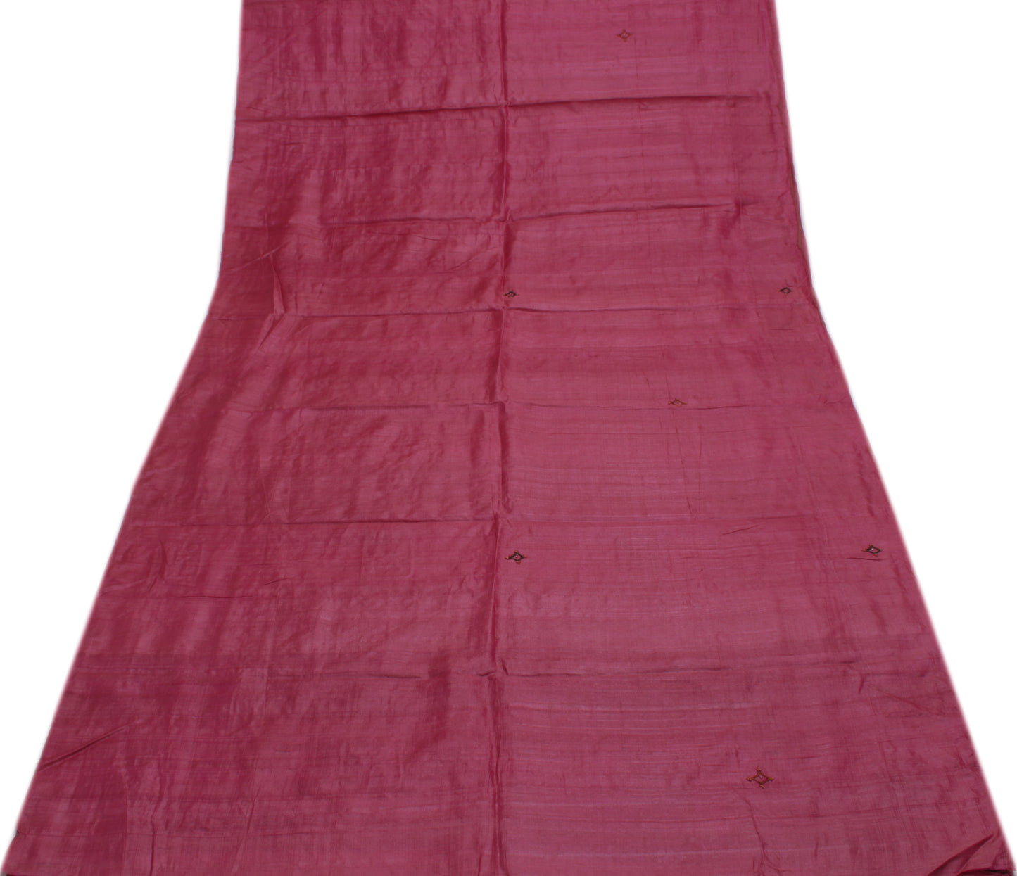 Sushila Vintage Pure Tussar Silk Saree Embroidered Patch Work Sari Craft Fabric