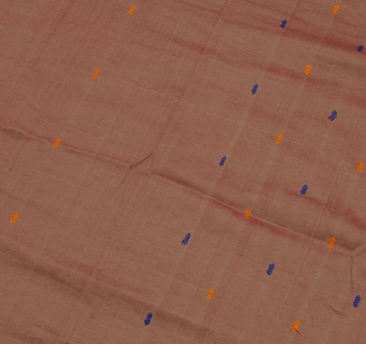 Sushila Vintage Brown Saree Pure Cotton Hand Woven Ikat Patola Sari Craft Fabric