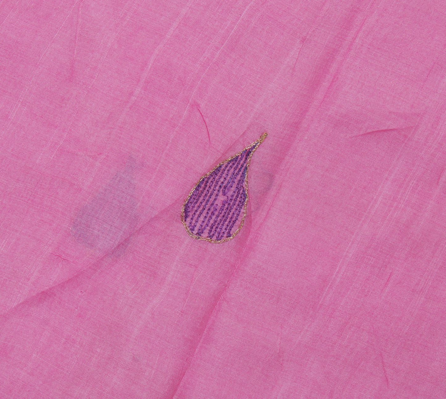 Sushila Vintage Pink Indian Saree 100% Pure Silk Embroidered Pink Sari Fabric