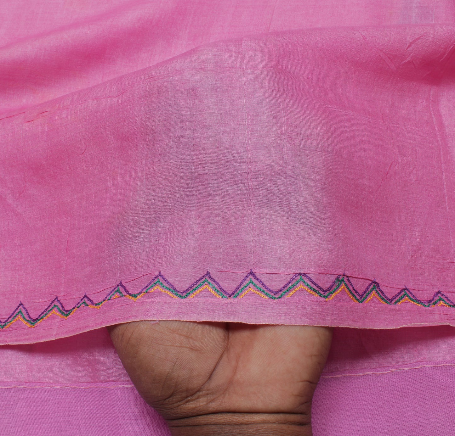 Sushila Vintage Pink Indian Saree 100% Pure Silk Embroidered Pink Sari Fabric