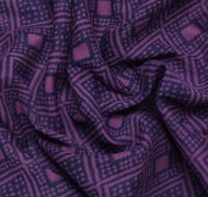 Sushila Vintage Purple Indian Saree Pure Cotton Printed Abstract Sari Fabric