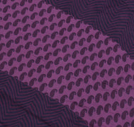 Sushila Vintage Purple Indian Saree Pure Cotton Printed Abstract Sari Fabric